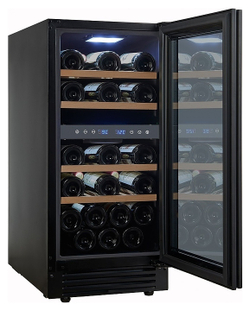 Винный шкаф Cellar Private CP027-2TBH черная дверь со скрытой рукояткой
