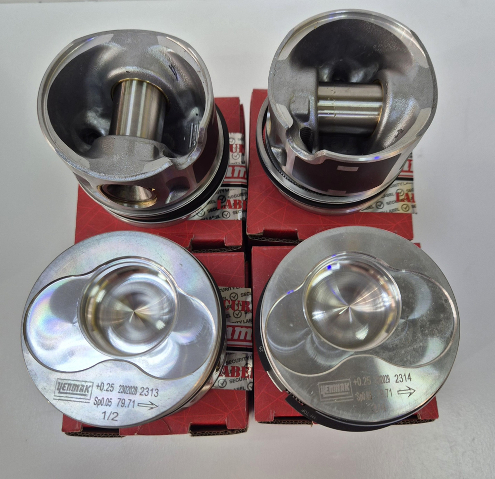 Поршни с кольцами +0.25 1.9 TDI AXC, AVF, AWX Yenmak
