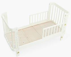 Детская кроватка-трансформер Happy baby Mommy Love в комплекте с расширением 160х70 milky