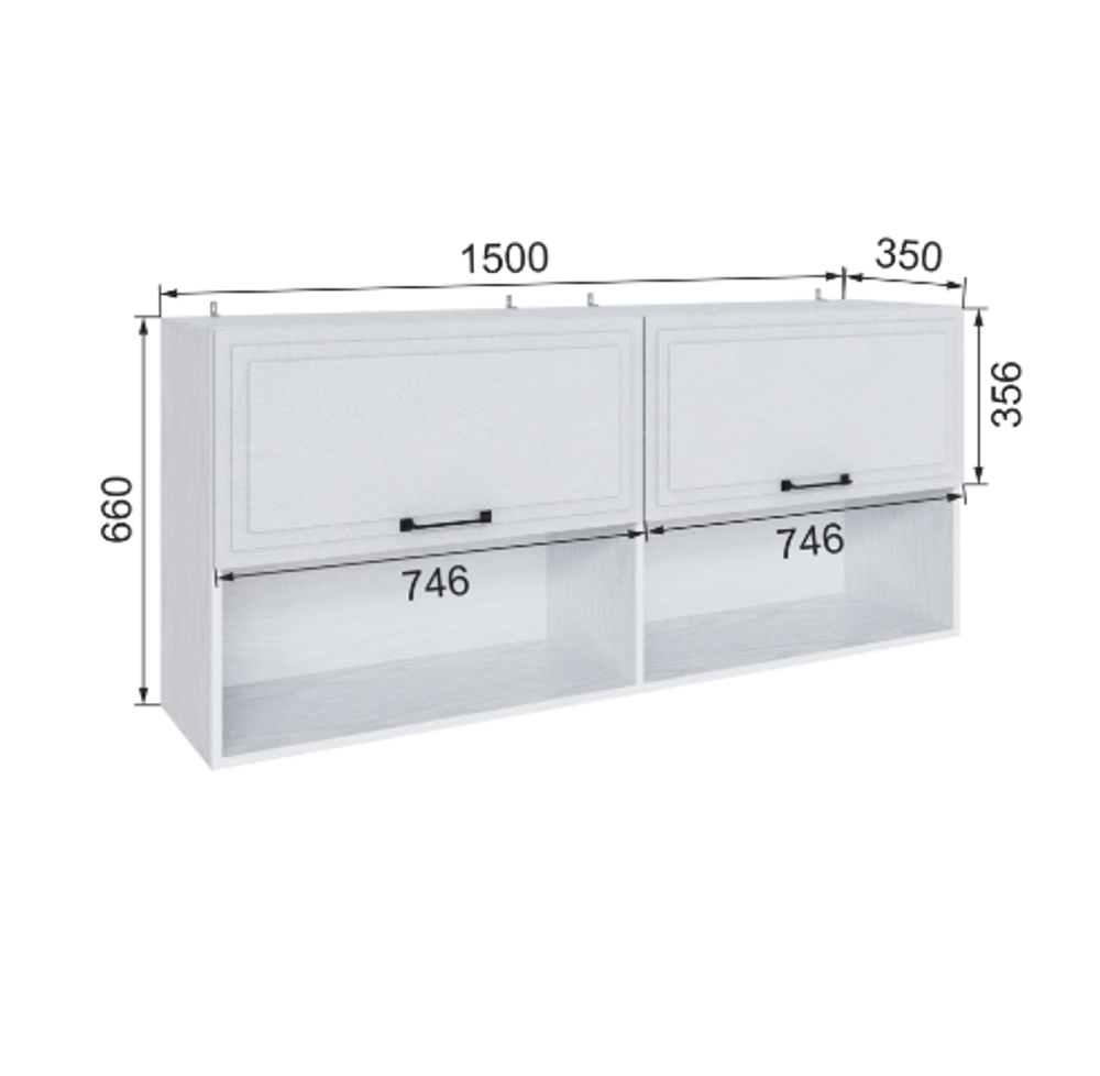 Полка навесная Бруклин 150ГНГ-4