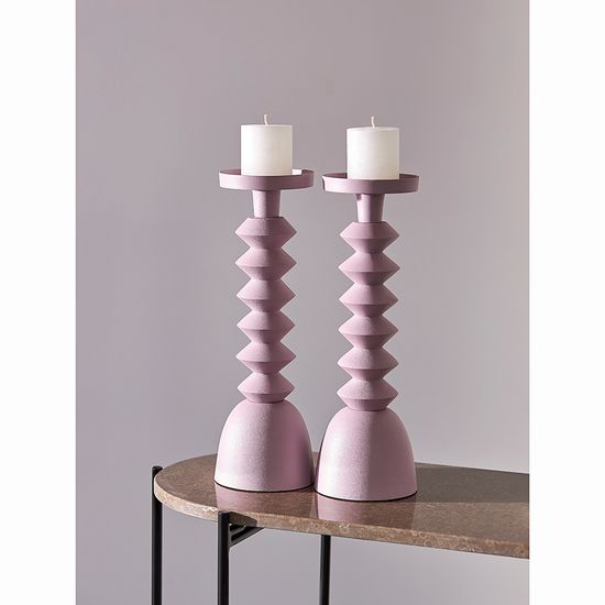 Подсвечник vivlend, 36 см, розовый