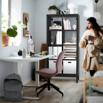 Стеллаж - IKEA KALLAX, 77х39х164 см, черно-коричневый/черный, КАЛЛАКС ИКЕА