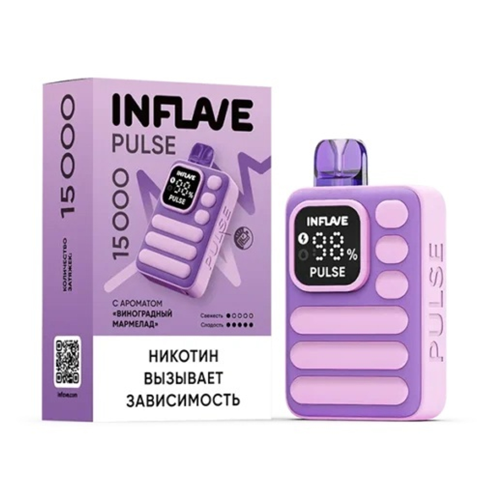 Inflave Pulse Виноградный мармелад 15000 затяжек 20мг (2%)