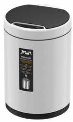 Ведро для мусора СЕНСОРНОЕ  (круг. БЕЛЫЙ)  9л. JAVA