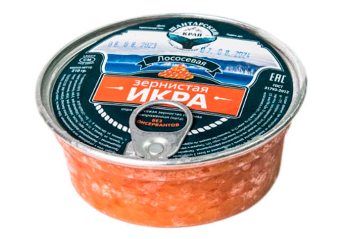 Икра кеты БЕЗ КОНСЕРВАНТОВ, 210г