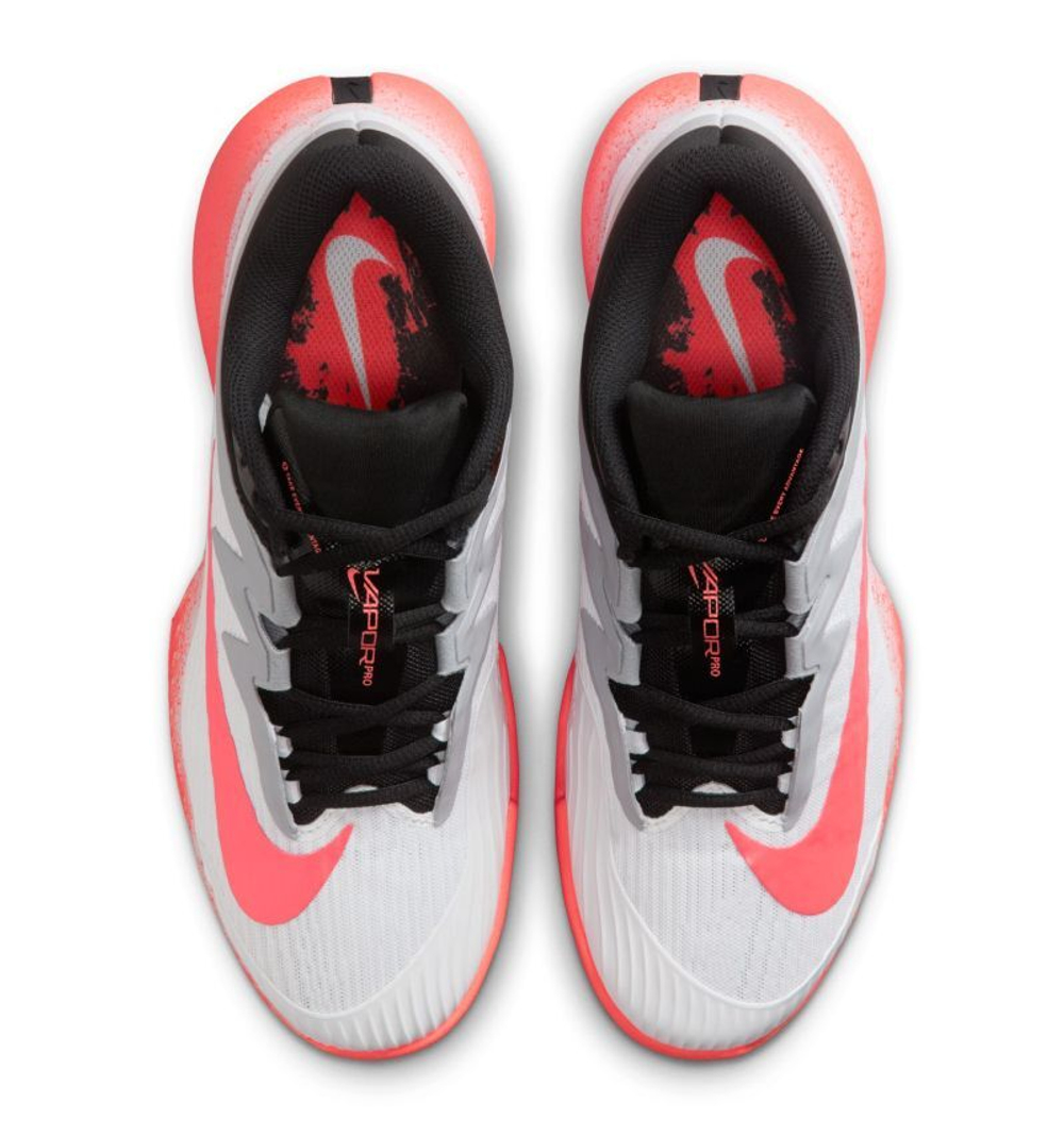 Женские Кроссовки теннисные Nike Zoom Vapor Pro 3 HC Premium - white/hot lava/wolf grey