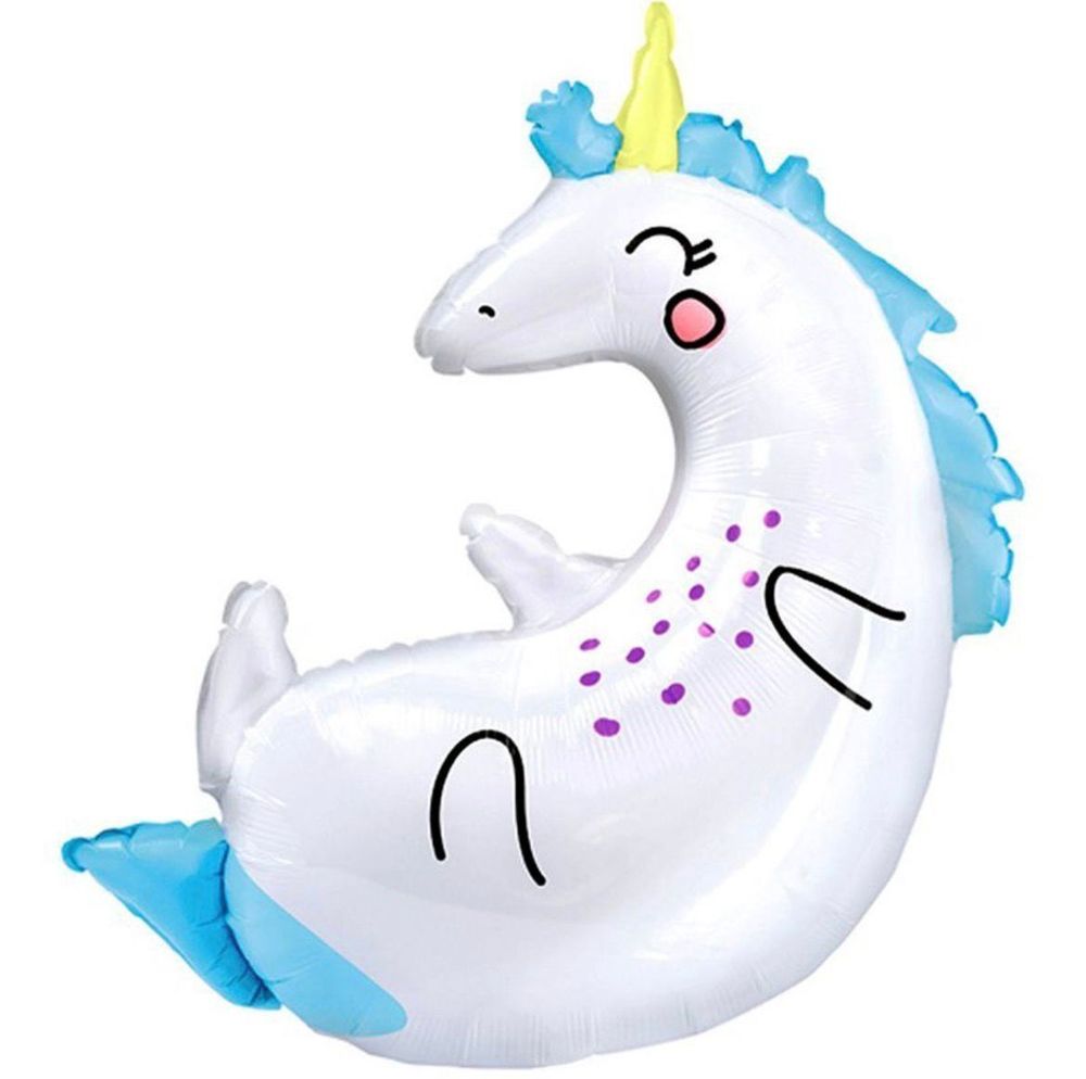 PartyDeco. Единорог Белый 75 см