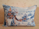 Декоративная гобеленовая наволочка для интерьерной подушки Крещенские морозы 68х47