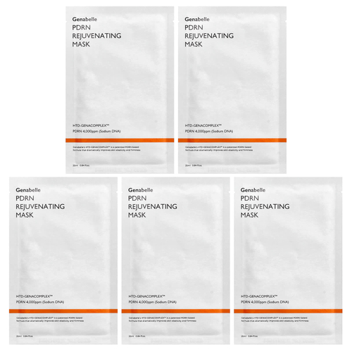 Genabelle, Омолаживающая косметическая маска PDRN, 5 шт., По 25 мл (0,84 жидк. Унции)