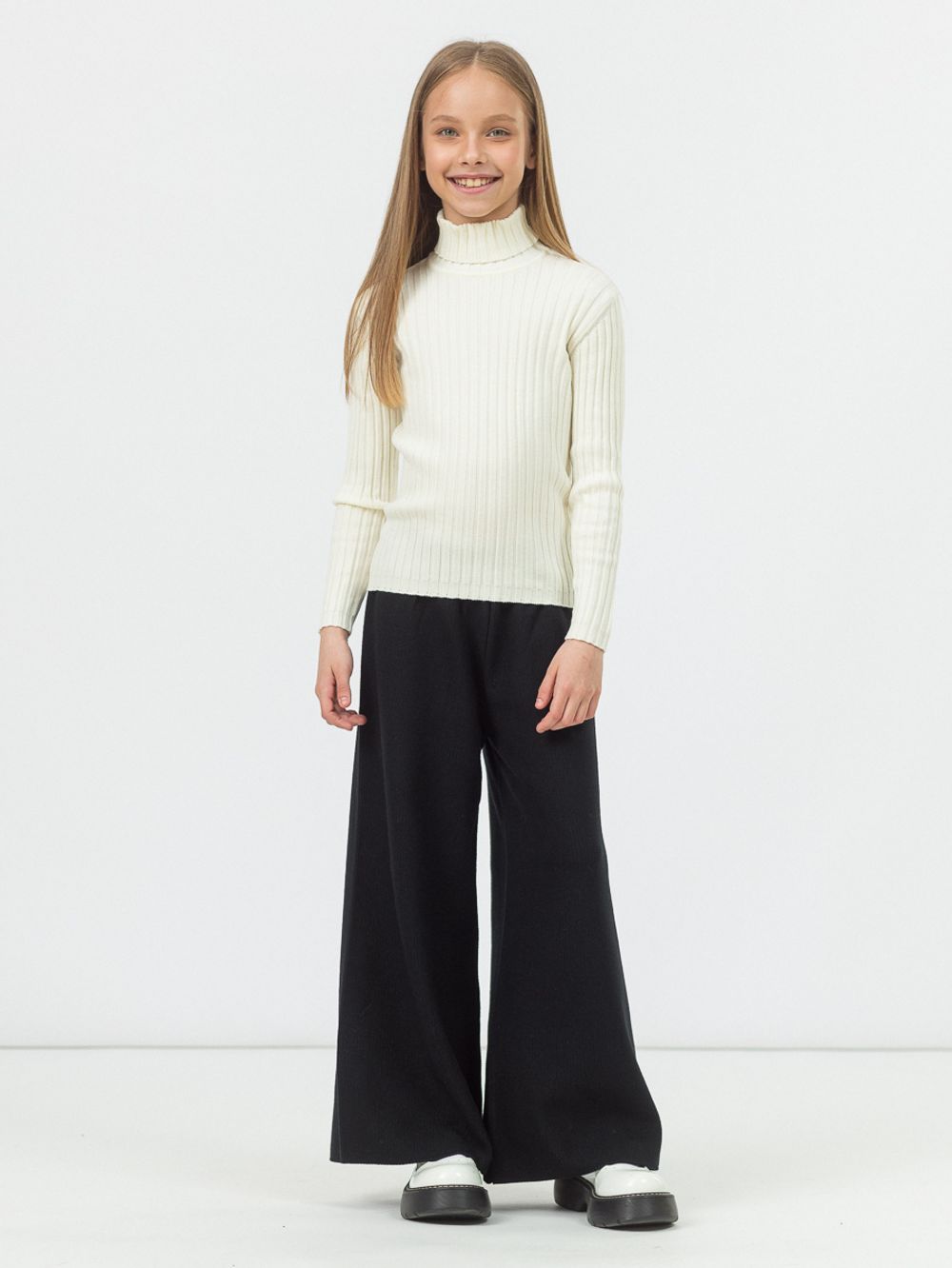 Джемпер водолазка для девочки AT274 молочный