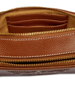 Кожаная сумка-мессенджер CARRIE Pinko - коричневый(103799 A1LF)