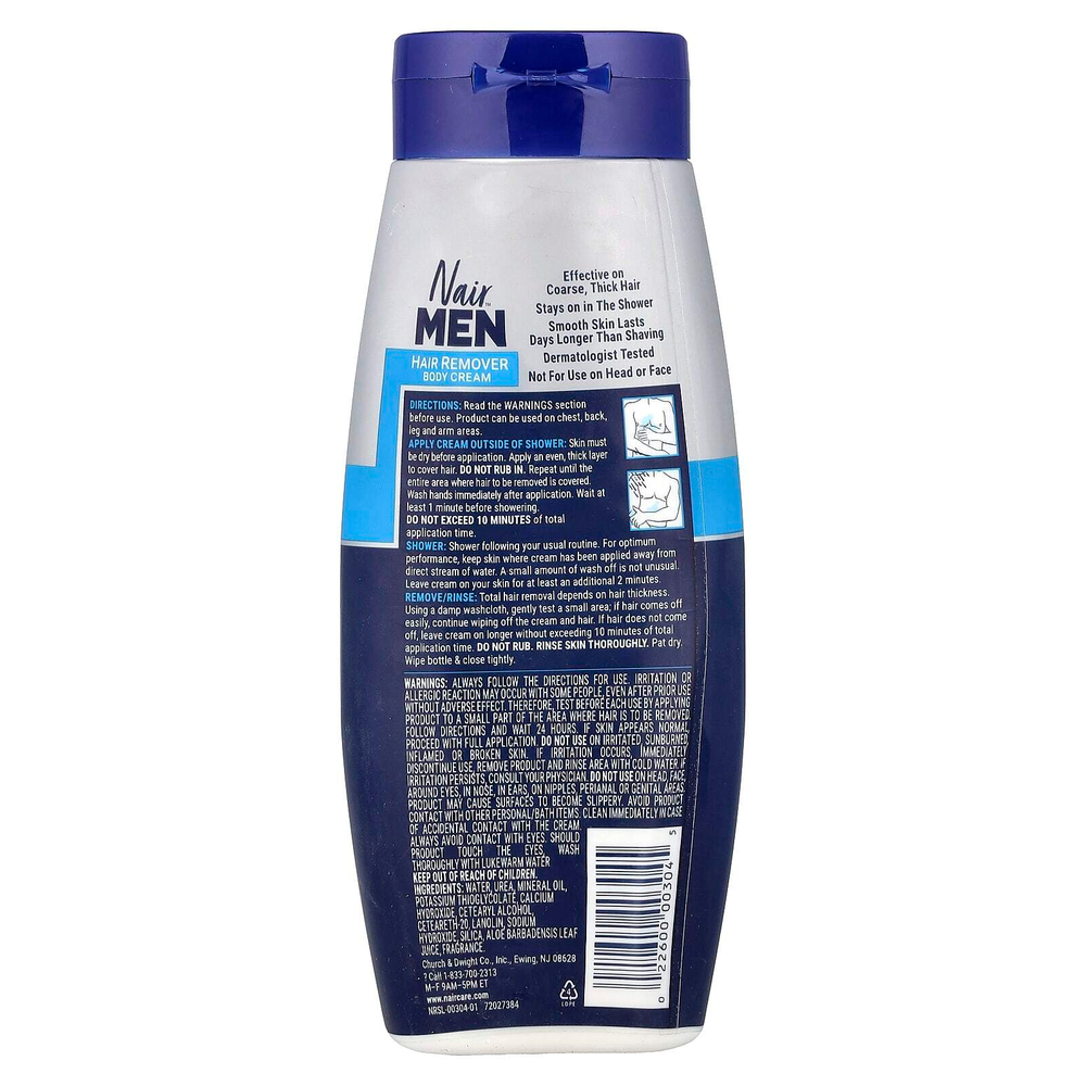 Nair, крем для тела для депиляции для мужчин, 340 г (12 унций)