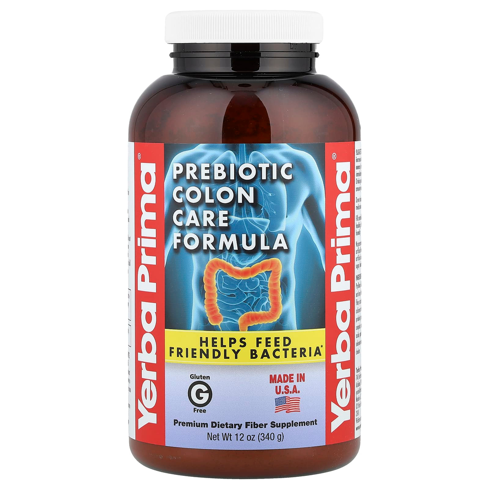 Yerba Prima, Формула для ухода за кишечником с пребиотиками, 340 г (12 унций)