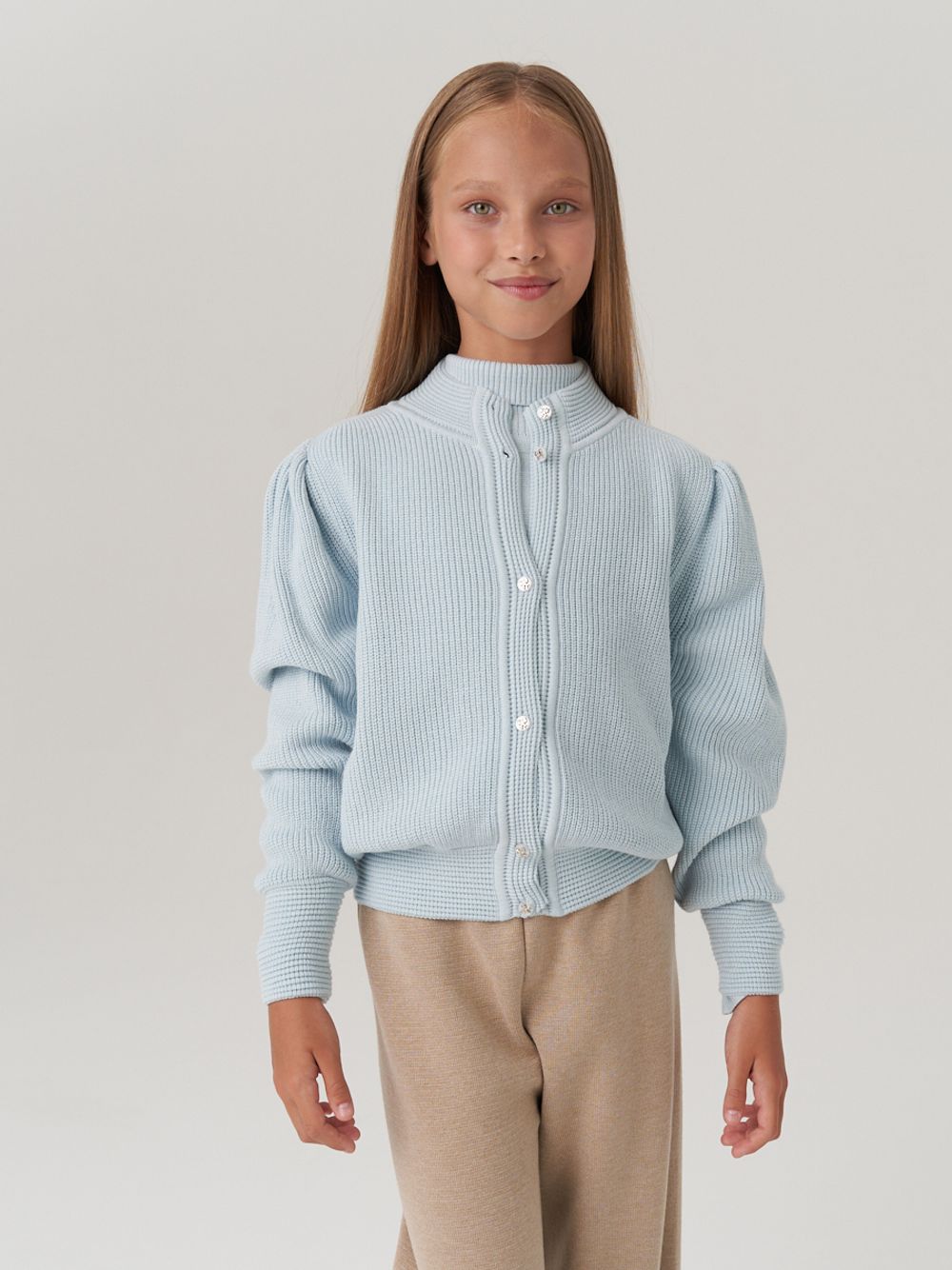 Кардиган для девочки AT1058 голубой