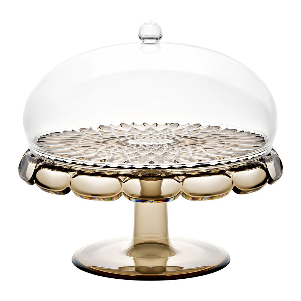 Блюдо для торта с крышкой Vanity, Ø30 см, коричневое