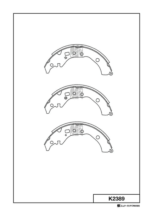 Барабанные тормозные колодки KASHIYAMA K2389