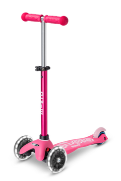 Самокат Mini Micro Deluxe LED Розовый