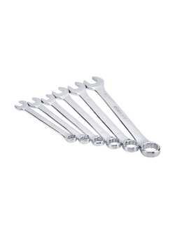 Набор комбинированных ключей Gigant 6 - 22 мм, 12 шт., полированный хром, Сталь Cr-V, 6-22мм, GDWSP-12