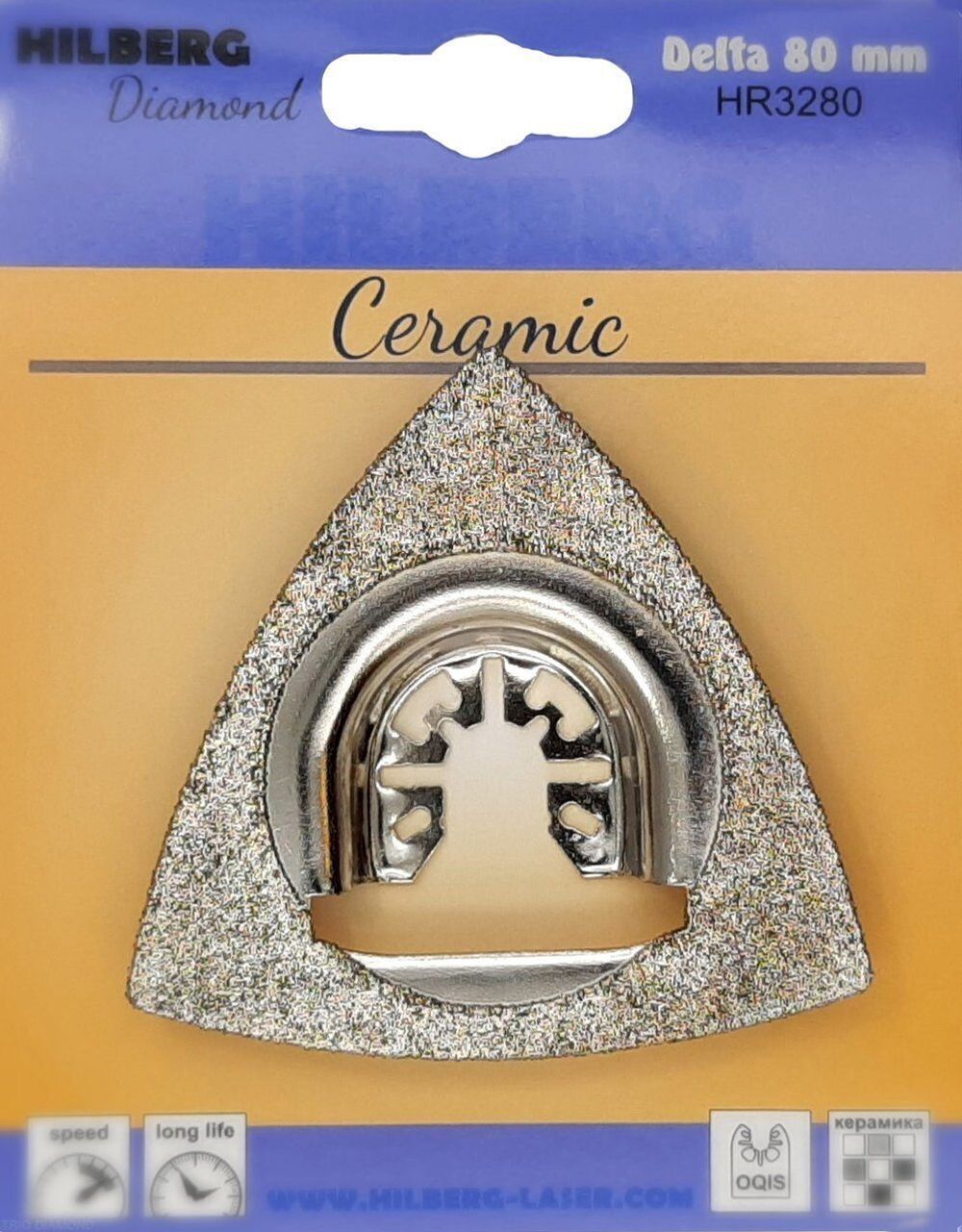 Полотно алмазное зачистное по керамике Hilberg Delta El-P 80 mm HR3280