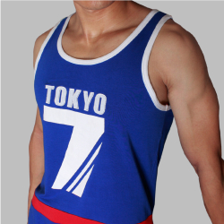 Мужская майка синяя Superbody Tokio 7 Blue 19515