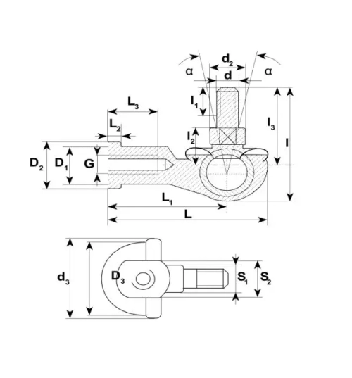 Шарнирный наконечник SQ6CRS TECHNIX