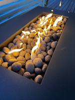 Уличный газовый стол-камин AngelsFire LIDO 120 серая умбра