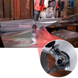 Ножницы по металлу / Насадка на шуруповерт / Насадка ножницы для резки листового металла, фанеры, пластика