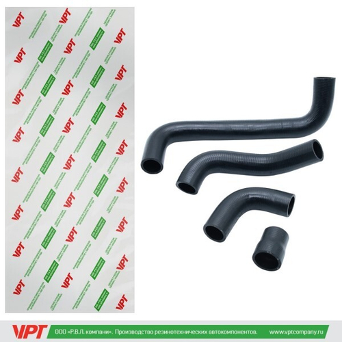 Патрубок радиат. /2101-07/ 4 шт на медн. рад. (РК ВАЗ 2105М) (VPT)