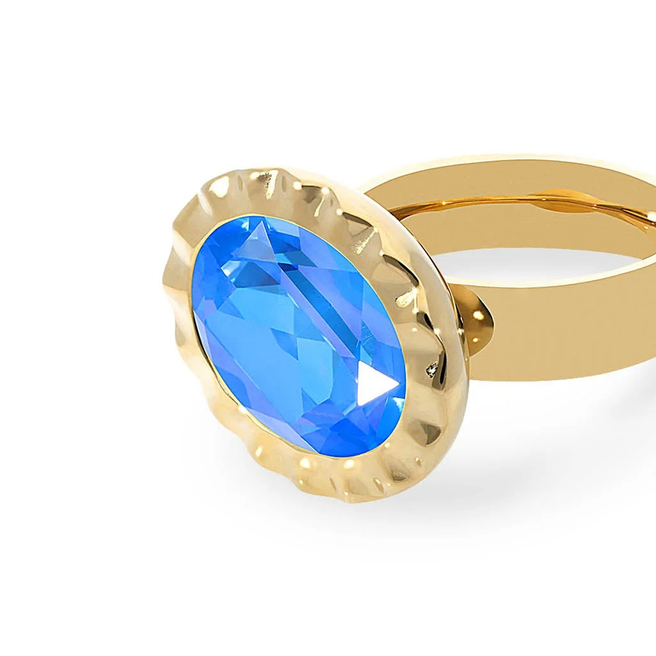 Кольцо Qudo TIVOLA UNICA big (G/P) Royal blue delite 54 688159