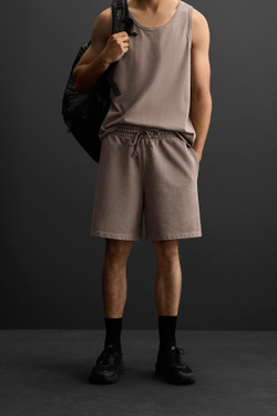 ZARA ШОРТЫ-ДЖОГГЕРЫ, БУРГУНДИ