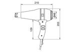 Фен настенный 1800 W нерж. сталь HOTEL LINE 02013.B глянцевый