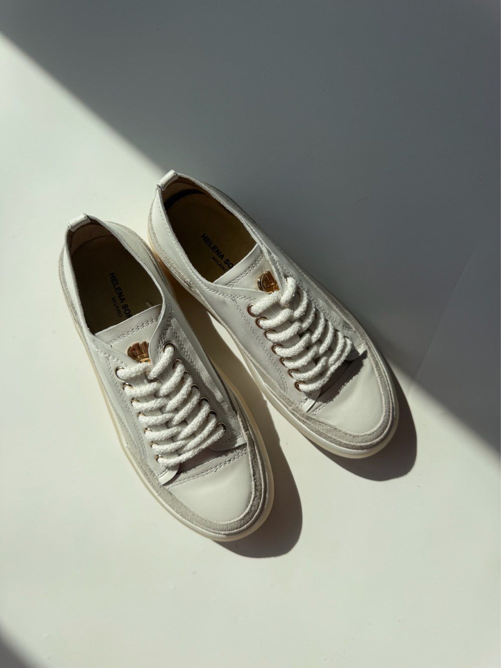 Кеды KLARA в белой коже