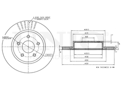Диск тормозной задний UNIO BRD-20171