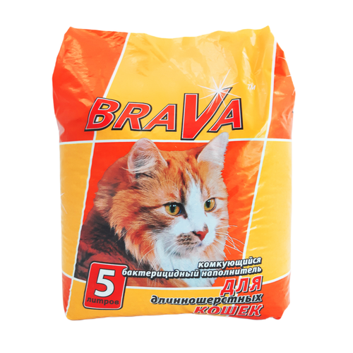 Brava наполнитель комкующийся для длинношерстных кошек