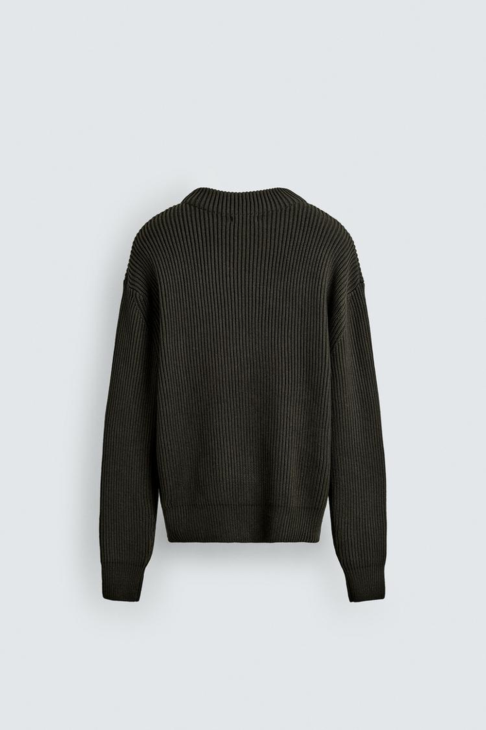 ZARA ДЖЕМПЕР С ВОРОТНИКОМ PERKINS, ХАКИ