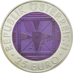 АВСТРИЯ, 2005, 25 ЕВРО [БИМЕТАЛЛ: СЕРЕБРО + НИОБИЙ]