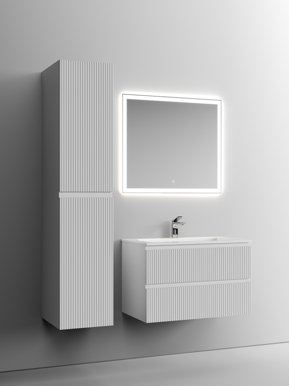 Тумба с раковиной Sancos Snob T 80 см SNT80W bianco
