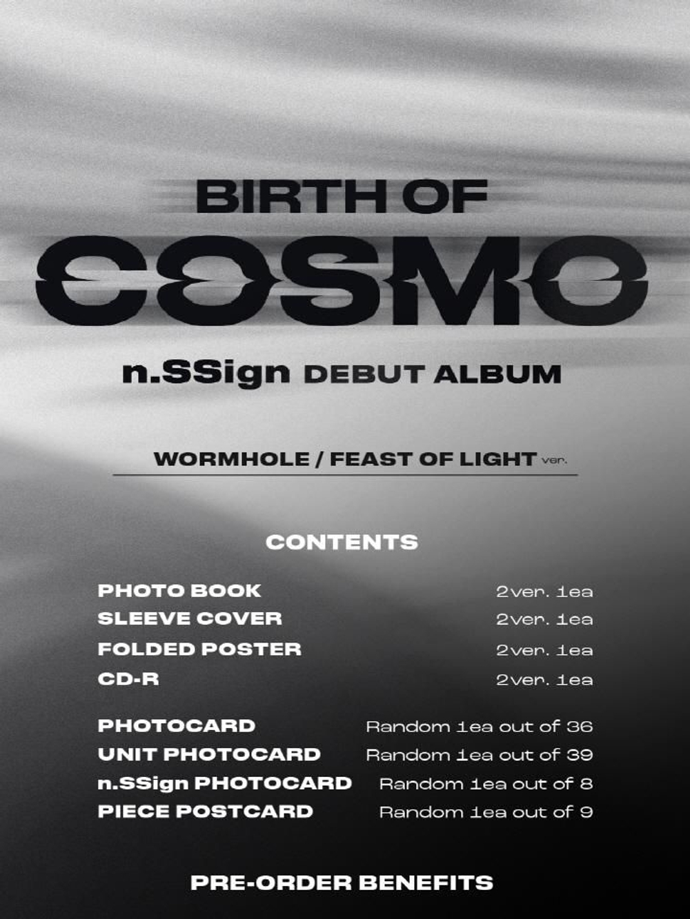 Альбом n.SSign - BIRTH OF COSMO Debut Album 2 Version SET