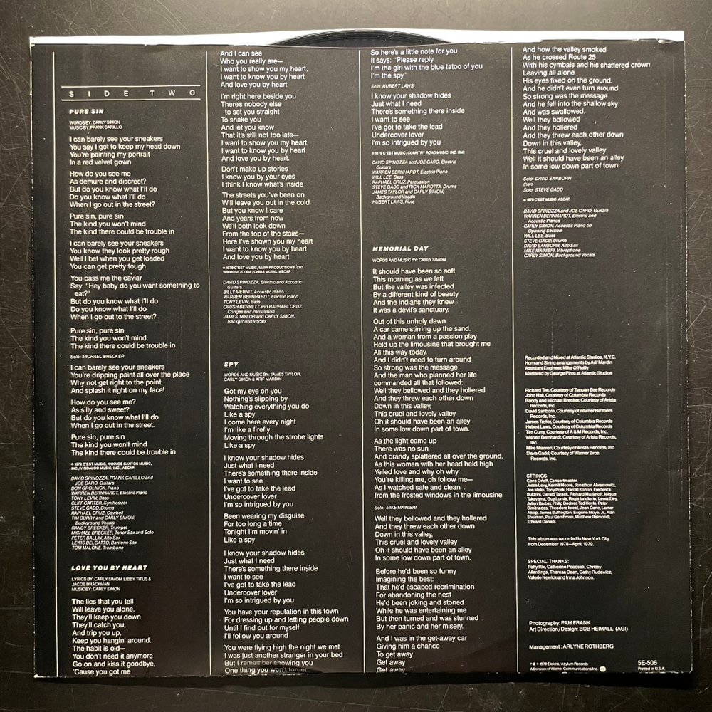 Виниловая пластинка Carly Simon - Spy LP