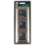 SKANDY Рамка 3-местная SK-F33N металл никель IEK