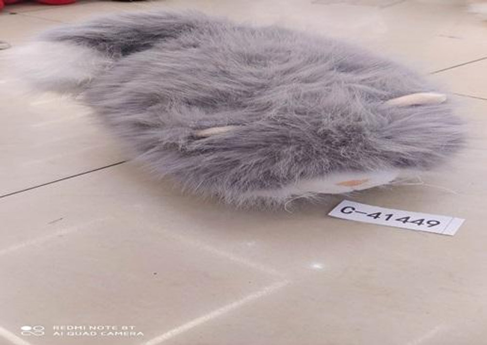 Мягкая игрушка Подушка кошка серая 29 см, C-41449