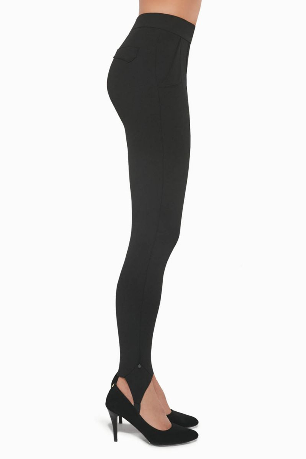 Женские легинсы-брюки Andrea с кармашками (Размер: L) (Цвет: черный)