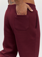 Брюки мужские с начесом "jogger fleece" (вишневый)