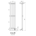 Полотенцесушитель электрический Point Деметра PN12822W П3 120x1200 диммер справа, белый