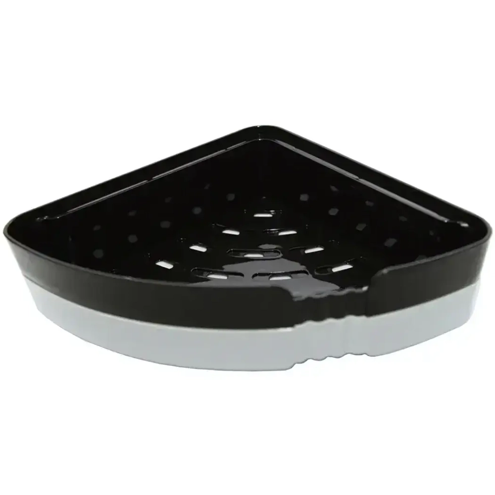 Полка многофункциональная угловая черн/бел