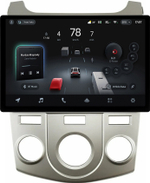 Магнитола для KIA Cerato 2 2008-2013 (кондиционер, рамка серебро) - Teyes CC4-PRO монитор 13" 2K QLED на Android 13, Snapdragon 778G, 8+128, AI, CarPlay, DSP, 4G SIM-слот