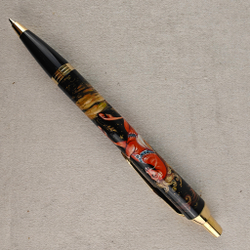 Ручка шариковая Parker "Сказочный конь" красный с ручной росписью в футляре