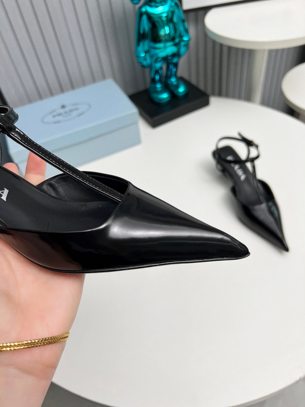 Prada Satin Slingback Pumps