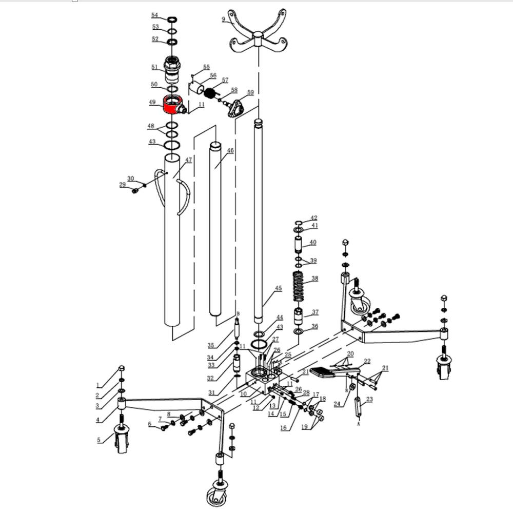 Стакан (Cup assy п.49) HJ0303.5005, HJ0303.7016