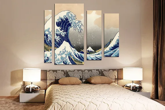 Модульная картина "Японская волна"